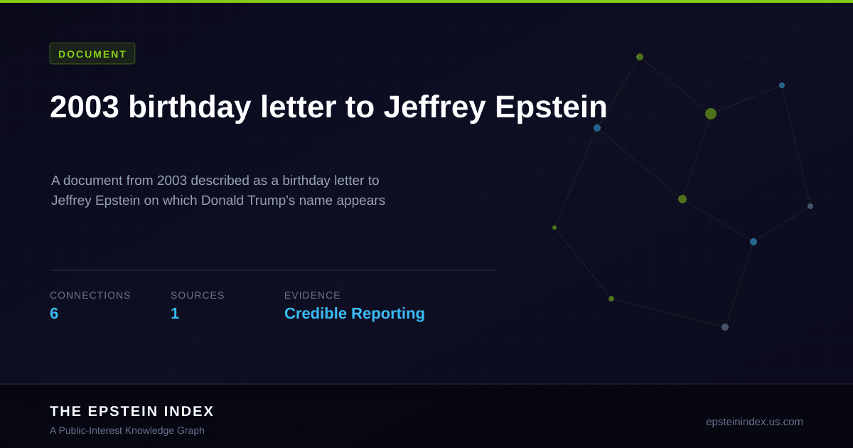 2003 birthday letter to Jeffrey Epstein - Document | The Epstein Index
