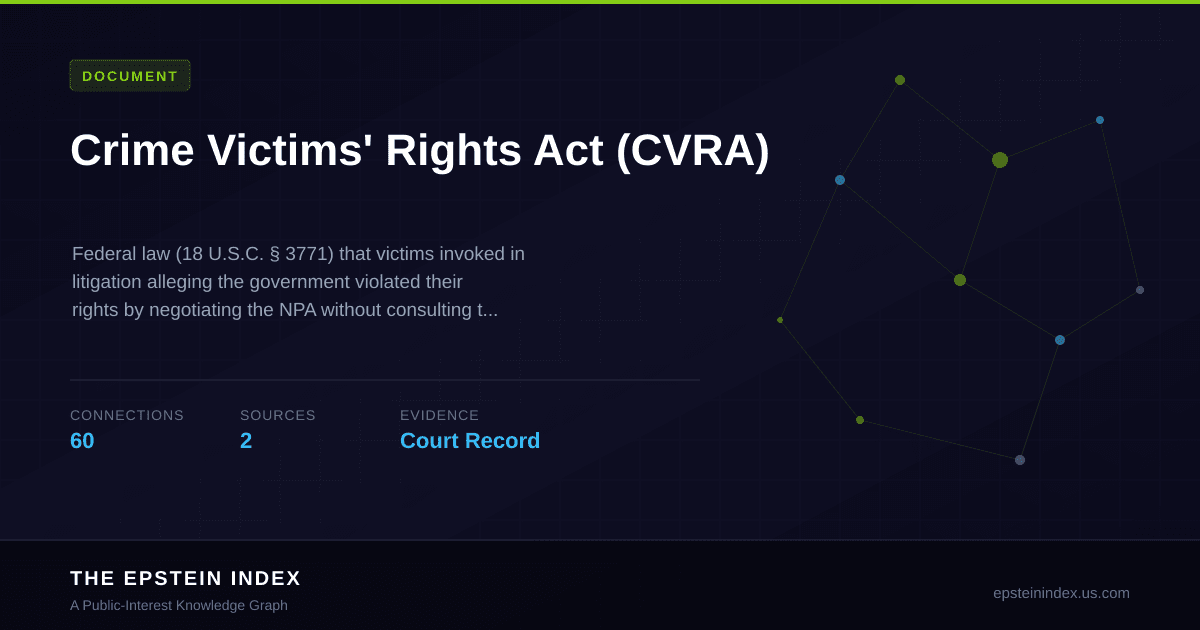 Crime Victims' Rights Act (CVRA) - Document | The Epstein Index