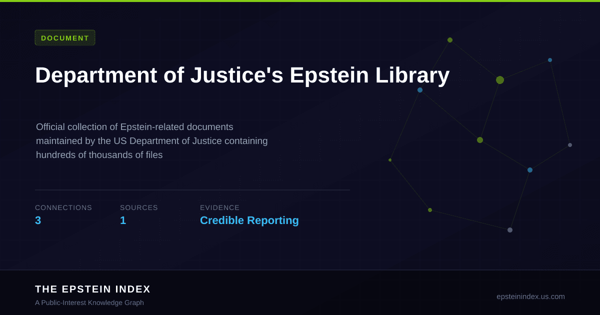 Epsein Library Department of Justice's Epstein Library - Document | The Epstein Index