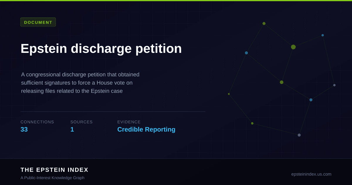 Epstein discharge petition - Document | The Epstein Index