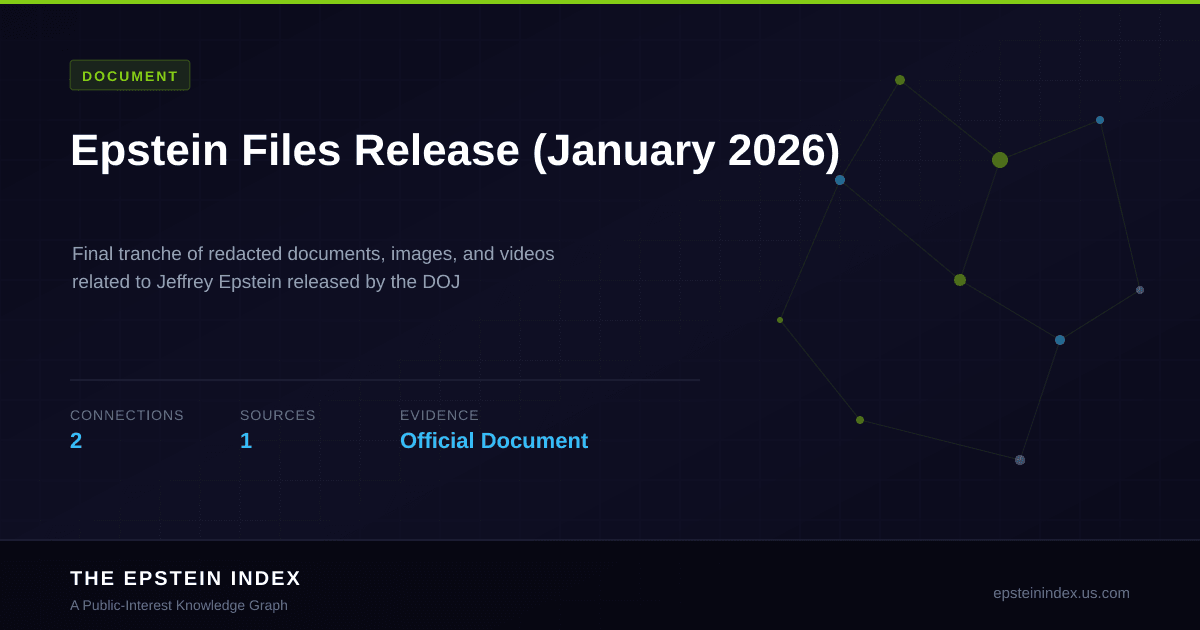 Epstein Files Release (January 2026) - Document | The Epstein Index
