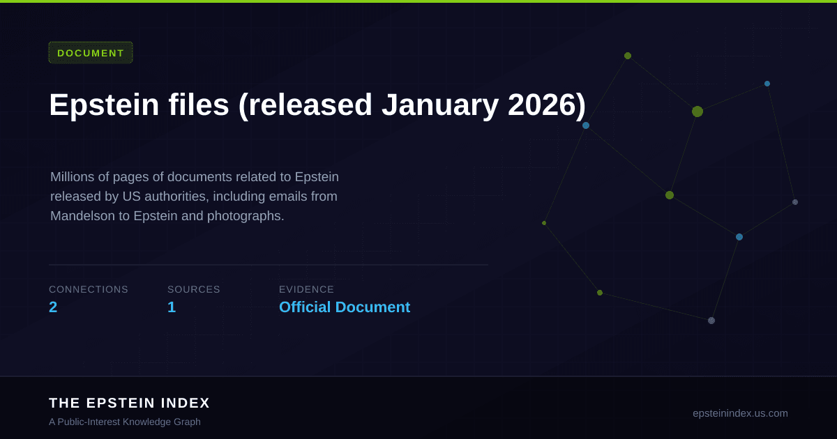 Epstein files (released January 2026) - Document | The Epstein Index